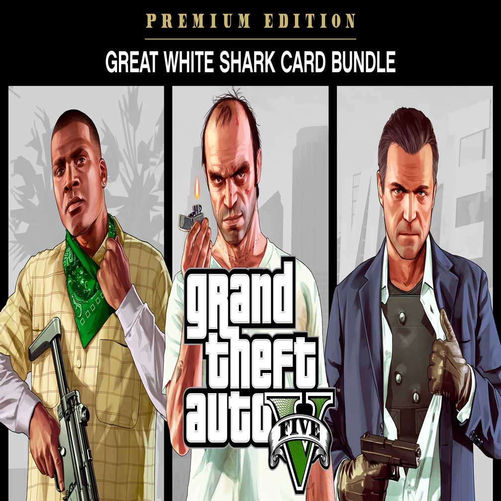 Grand Theft Auto V: Premium Edition & Great White Shark Card Bundle cover art